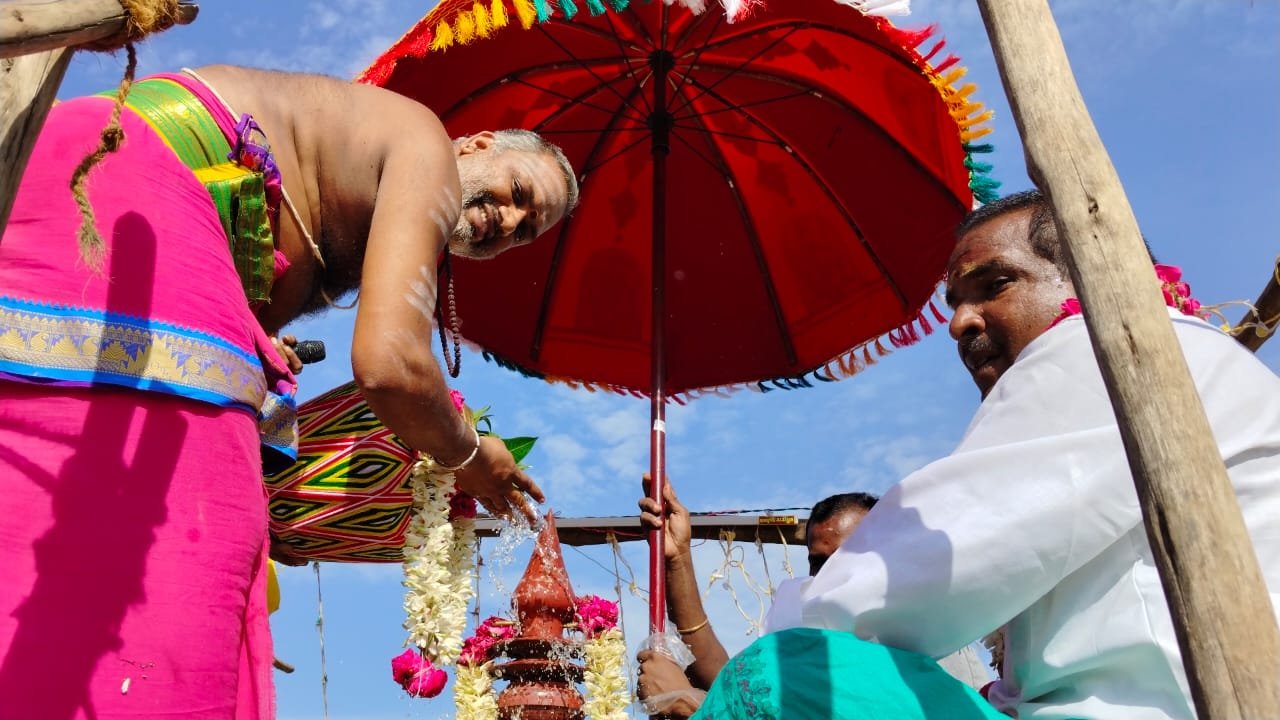 உடையார்பாளையம் தர்மராஜா திரௌபதிஅம்மன் கோவில்கள் நூறாண்டுகளுக்கு மேல் பழமையான கோவில் கும்பாபிஷேகம் நடைபெற்றது.