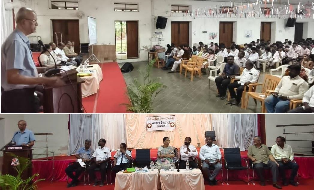 உலக அளவில் புகழ்பெற்ற வேலூர் ஊரீஸ் கல்லூரியில், ரெட் கிராஸ் சங்கம் சார்பில் பேரிடர் மேலாண்மை விழிப்புணர்வு நிகழ்ச்சி!